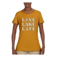 thumbnail image 2 of Wild Bobby, Anchor Wheels Love Lake Life, Women Graphic Tee, Gold, Large, 2 of 4