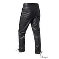 thumbnail image 5 of HomeGardon Mens Pants Mens Slim Fit Stretch Fashion Casual Faux Leather Pants,Men's Rock Steampunk Lace Up PU Leather Pants,Men's Stylish Motorcycle Bikers Black Leather Pants M-3XL, 5 of 8