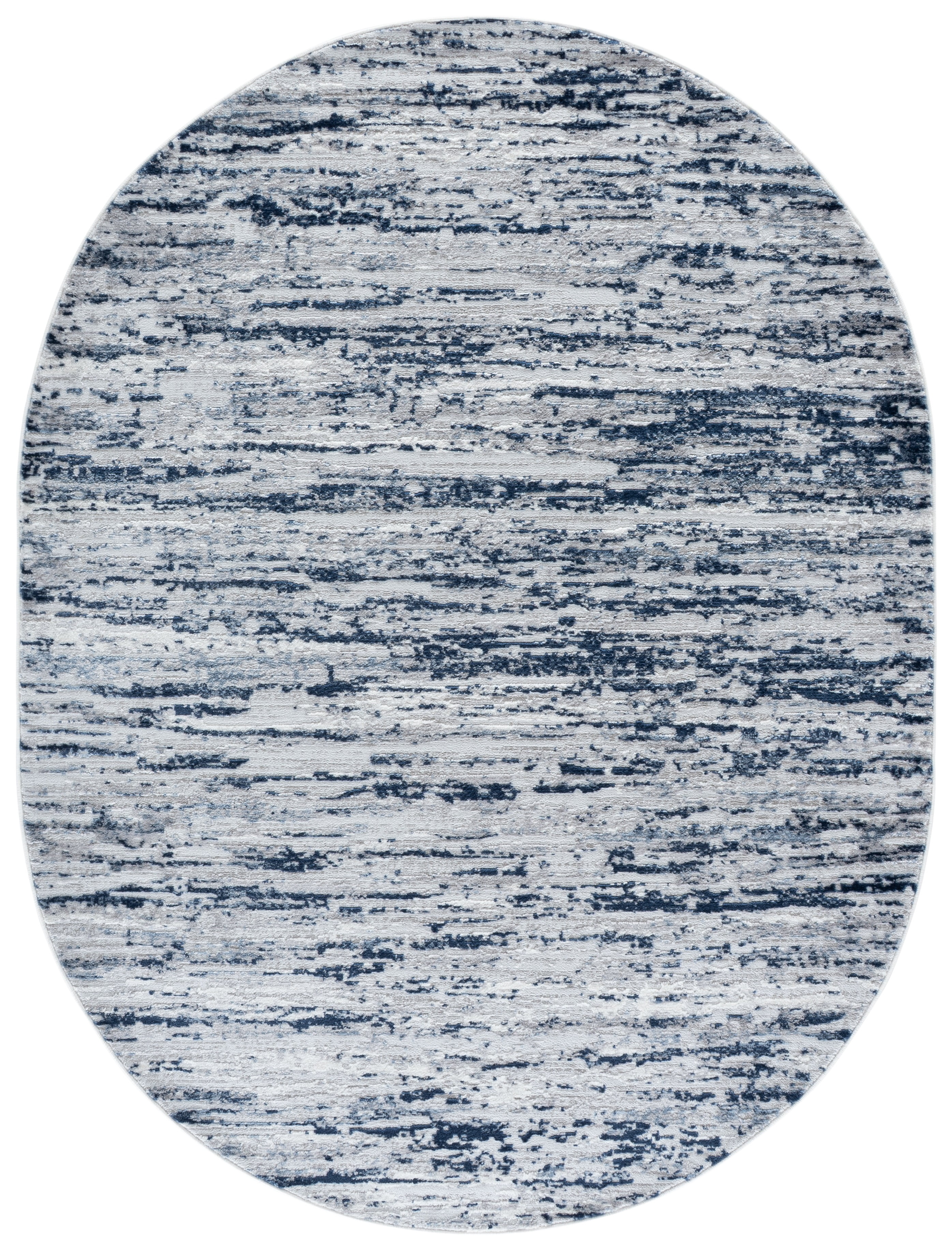 Safavieh Amelia Lester Abstract Area Rug, Gray/Navy, 6' x 8' Oval