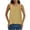 Khaki, variant on Going out Tank Tops for Women Sleeveless Scoop Neck Back Split T-Shirts Casual Loose Summer Dressy Cute Tops