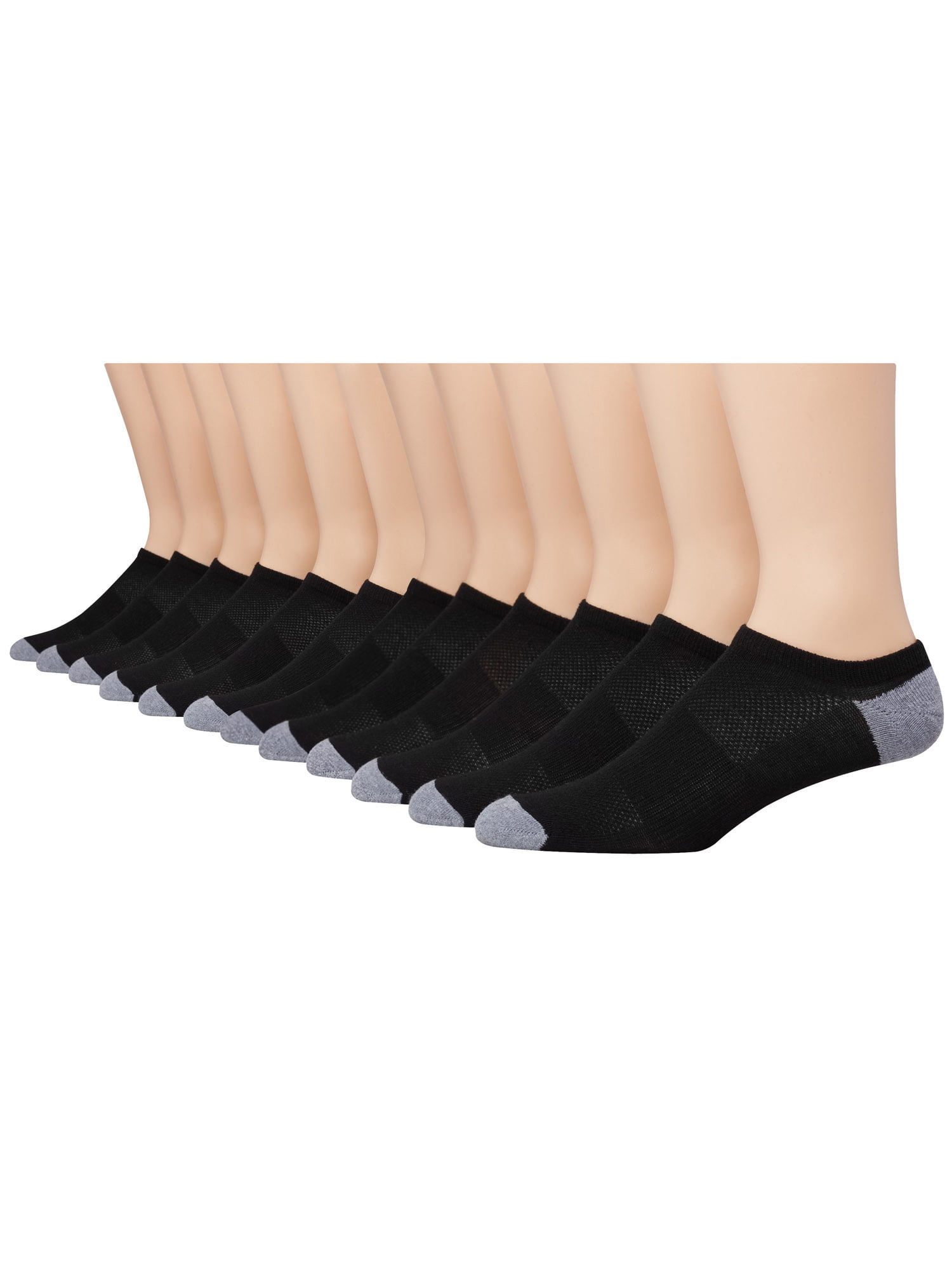 No-Show Socks 12-Pack Hanes Mens FreshIQ X-Temp Active Cool Comfort toe Wicking 