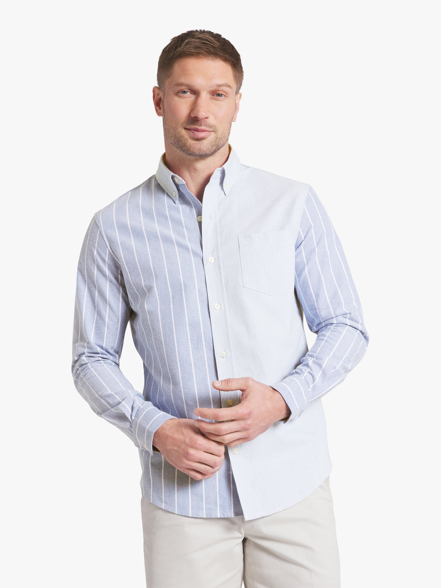 Chaps Men's & Big Men's Long Sleeve Oxford Woven Shirt, Sizes S-3XL