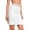 White, variant on Half Slip For Women Seamless Lace Waist Side Split Underskirt Lightweight Soft Stretchy Sleepwear Mini Skirt,Black,Medium