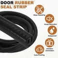 thumbnail image 3 of Door Weather Stripping 9.8FT, 13mm W x 13mm H EPDM Car Door Rubber Edge Trim Seal Strip Gasket with Side Bulb Fit 0.5mm to 3.5mm Edge for Electrical Cabinet Car Boat Truck, Black, 3 of 7