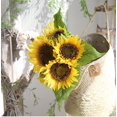 thumbnail image 4 of 1 ramo de arreglos de girasoles artificiales, ramo artificial de girasoles falsos de seda de verano grande, decoración para el hogar y la boda, 4 of 5