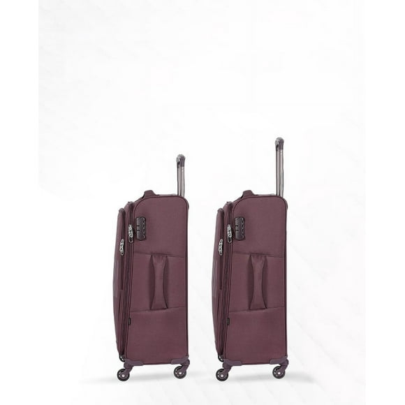 Emblem Punnch 24''/28'' Set of 2 Softside Spinner Luggage , 1200D Lightweight with 360 Degree Wheels, and Expandable Trolley Bag-Cabin Wine