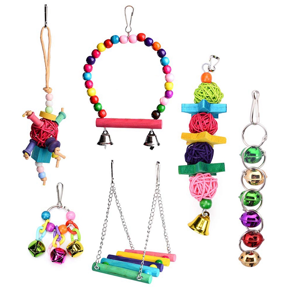 Bird Parrot Toys-Bird Hanging Shredding Swing Chew-Birds Ladder Toys