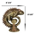 thumbnail image 3 of Geared Clockwork Vintage Steampunk Iguana Lizard Coiling On Stand Figurine, 3 of 9
