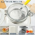 thumbnail image 3 of 1 Gallon Square Super Wide-Mouth Glass Jars with Airtight Lids, Glass Storage Jars with 2 Measurement Mark, Sturdy Canning Jars with Large Capacity 4100 ML For Overnight Oats, 3 of 6