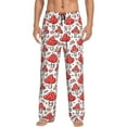 thumbnail image 2 of Kdxio Amanita Red Mushroom Print Men's Sleep Pajama Pant Lounge Pants with Pockets, 2 of 8