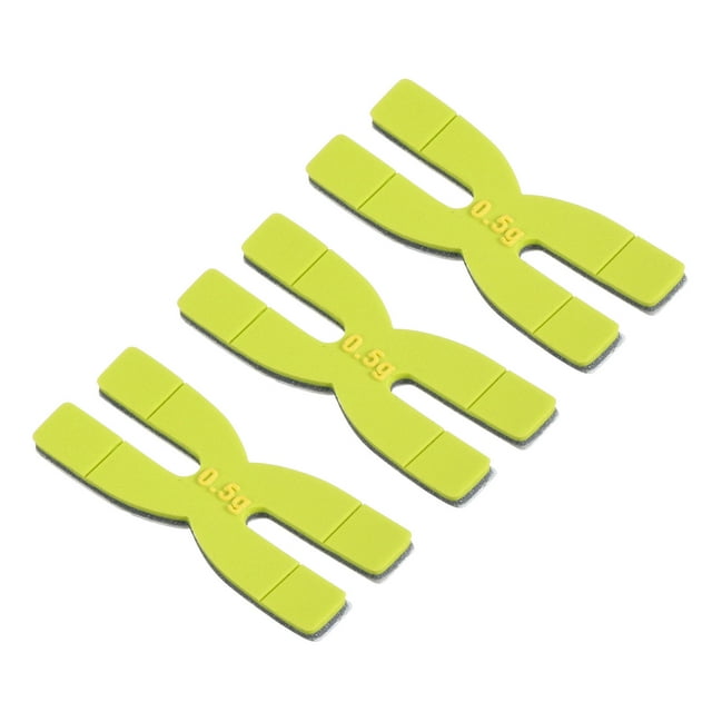 Uxcell 0.5g Silicone Badminton Racket Racquet Weight Balance Strips Tapes, Green 3 Pack