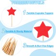 thumbnail image 3 of Uxcell Little Star Cupcake Toppers, Star Cupcake Picks Birthday Cake Decorations, Red 50 Pcs, 3 of 7