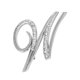thumbnail image 2 of Broches con letras, broches de metal chapados en plata, pasadores con inicial de cristal transparente (5 unidades), 2 of 5