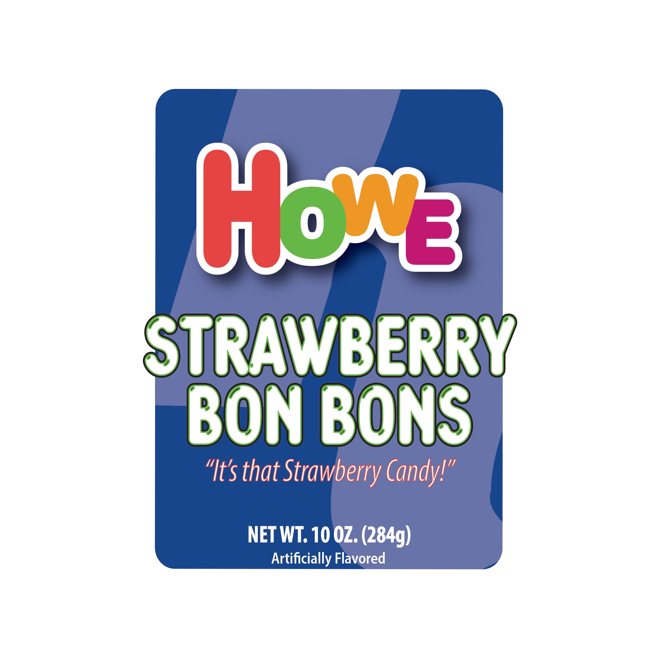 Howe Strawberry Bon Bons Hard Candy, 10 oz, Bag