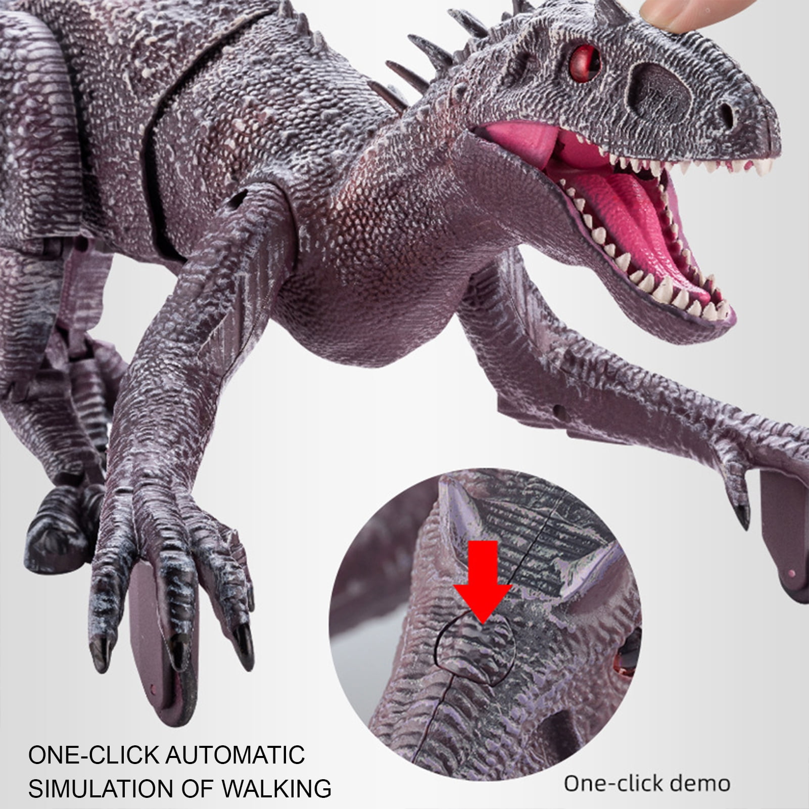 RC Dinosaur Toy 3D Eyes Lighting And Sound Simulation Walking Rechargeable Toy 2 4G Wireless 8CH Remote Control Electric Dinosaur Toy Birthday Gift
