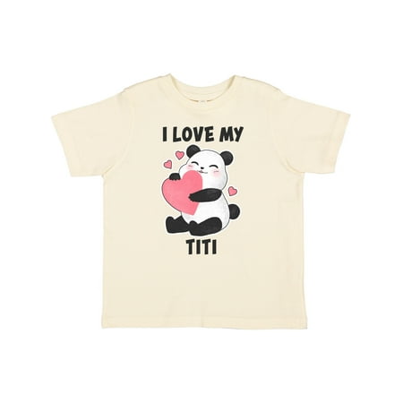 

Inktastic I Love My Titi with Panda Illustration Gift Toddler Boy or Toddler Girl T-Shirt