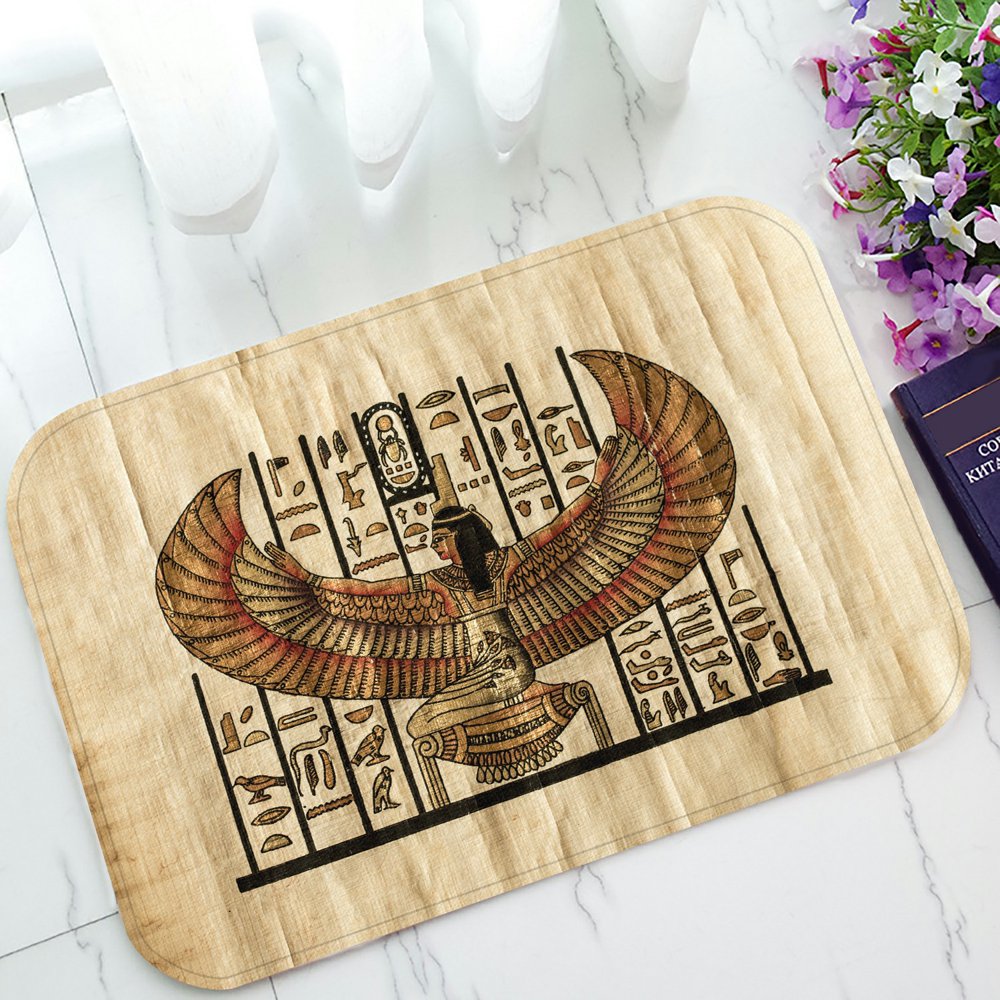 ECZJNT Egyptian parchment which depicts ancient God Doormat Bath Mat Rug Entrance Rug Floor Mats