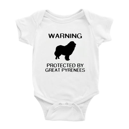 

Warning: Protected by A Great Pyrenees Dog Funny Baby Rompers Baby Clothes (White 12-18 Months)