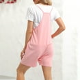 thumbnail image 6 of Baqcunre Womens Sleeveless Loose Spaghetti Strap Shorts Jumpsuit with Pockets,Color Pink,Size S-XXL, 6 of 8