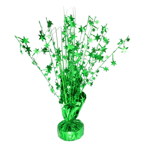 Metallic Foil Spray Centerpiece, 12.2" Star Table Decoration Spray Decoration for Christmas Wedding Birthday Party Graduation Celebration New Year, Green