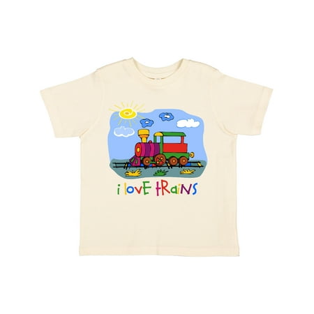 

Inktastic I Love Trains Gift Toddler Boy or Toddler Girl T-Shirt