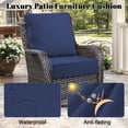 thumbnail image 6 of 6" Thick Outdoor Deep Seat Cushion, 24" x 24" High-Resilience Outdoor Chair Cushions with Removable Cover, Waterproof & Fade-Resistant Replacement for Patio Furniture, 6 of 8