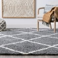 thumbnail image 6 of Bliss Rugs Transitional Diamond 7'10'' Round Gray and White Polypropylene Indoor Area Rug, 7'10'' Round, 6 of 8