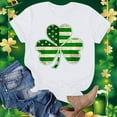 thumbnail image 2 of Green St Patricks Day Shirt Women,Womens St Patricks Day Shirt Short Sleeve Round Neck Tshirt,Women's St Patrick's Day T-Shirt Lucky Irish Shamrock USA Flag Clover Graphic Tees Tops, 2 of 5
