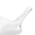 thumbnail image 5 of Women Sleeveless Camisole Featuring Detachable Adjustable Thin Straps Light Fabric Daily Shirts for Activities Low Impact Fitness Padded Tank (White,S), 5 of 7