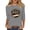 Gray, variant on Women's Summer Tees Crew Neck 3/4 Length Sleeve Print Pullover Tops Vintage Casual 1976 Graphic T Shirts (XL, Pink)