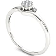 thumbnail image 2 of 1/10 Carat T.W. Diamond Bypass Cluster 10kt White Gold Engagement Ring, 2 of 5