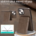 thumbnail image 6 of Compatible with Magsafe 2 in 1 Detachable for iPhone 15 Wallet Case with Card Holder Women Men, Magnetic PU Leather RFID Blocking Flip Kickstand Credit Slots,for iPhone 15, Coffee, 6 of 11