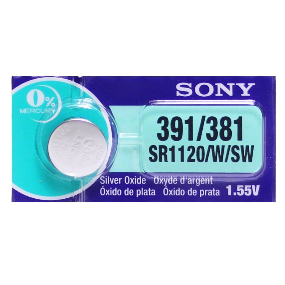 Sony 377 Pila Batteria Orologio Mercury Free Silver Oxide SR626SW Japan 1.55V 