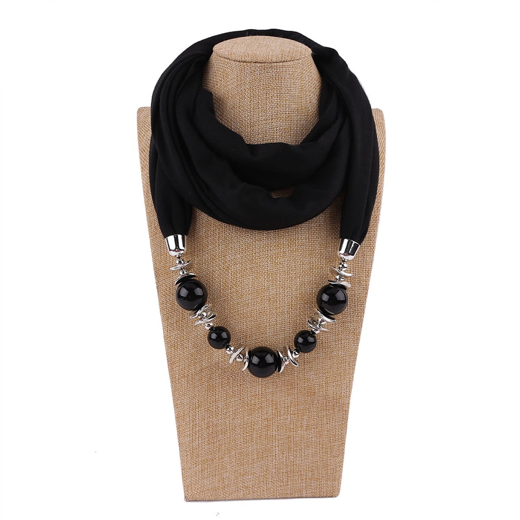 Tuwiwol Collier Écharpe Perles - Accessoire Élégant Polyvalent Pour Tenues, Femme