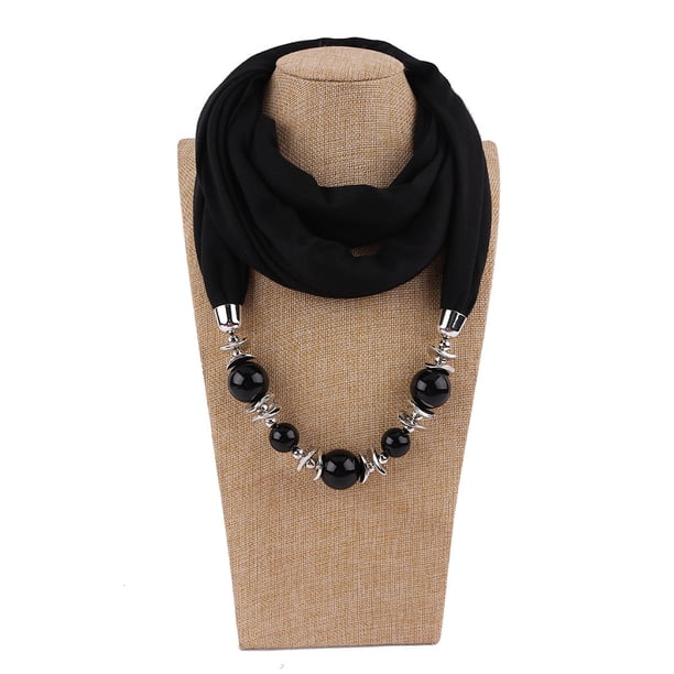 Tuwiwol Collier Écharpe Perles - Accessoire Élégant Polyvalent Pour Tenues, Femme