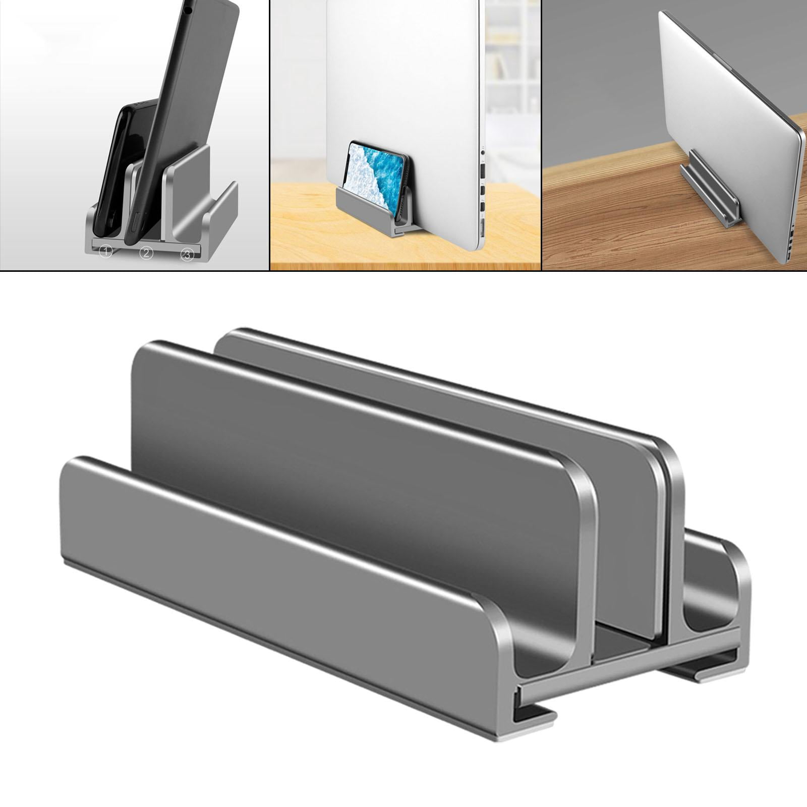 LeeQinersw Universal Vertical Laptop Stand Stand Holder for Notebooks Desktop Organize Gray