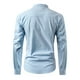 thumbnail image 3 of pstuiky hombres de manga larga, Camisa vaquera holgada de manga larga con cuello alto y botones sólidos para hombre salir tops xl, 3 of 3