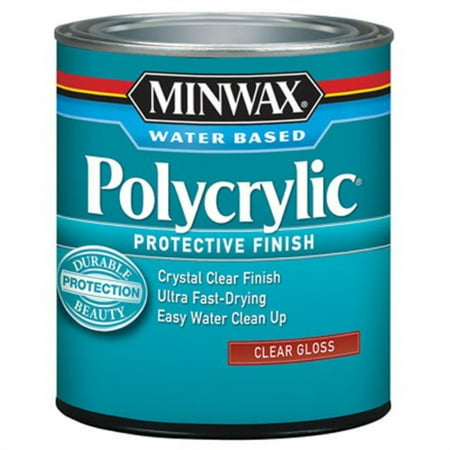 minwax 255554444 minwaxc polycrylic water based protective finishes, 1/2 pint,
