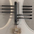 thumbnail image 4 of Swivel Towel Bar 5 Arms, Wall Mounted Towel Rack Stainless Steel, Towel Hanger 180 Rotation Space Saving Towel Holder For Bathroom Kitchen, 4 of 4