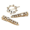thumbnail image 3 of (3 pack) Scunci Elite Salon Clip & Oval Rhinestone Barrette Combo, 3-Pieces, 3 of 3