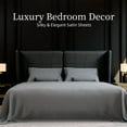 thumbnail image 6 of AuroraX Bed Sheets Sets of 4 Full Size Gray Bedroom Accessories,Cooling 75x54 inch Fitted Sheets,96x81 inch Flat Sheets,20"x30" 2 Pack Pillowcase for Summer, 6 of 9