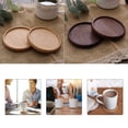 thumbnail image 4 of Gerich Wooden Coaster Cups Placemat Black Walnut Wood Coaster Round Square 8.8*8.8cm, 4 of 6
