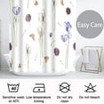thumbnail image 5 of Extra Long Shower Curtain 72x84 inch Length，Plant Floral Shower Curtain with Hooks for Bathroom,Purple Flowers Modern Bathroom Curtain,Water Repellent Fabric Bath Curtain, 5 of 6