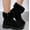 Black, variant on Ankle Boot Plus - Size Women's Snow Boots for Autumn and Winter - New Style, Lined and Thickened Short - British - Style Boots, Warm Outer - Wear Cotton Shoes