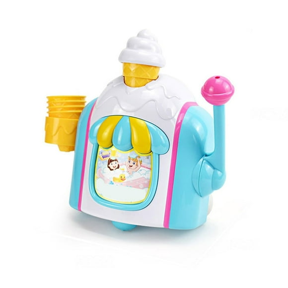 Bath Bubble Machine Bath Toys For Toddlers 2 4 Years Ice Foam Maker Bath Toys For Kids Ages 4-8 Bubble Pretend Cake Play Set Water Bathtub Ice Toys For Toddlers 3 5
