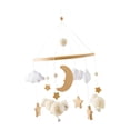 thumbnail image 2 of Móviles de cuna para bebé, sonajeros, adornos de fieltro Montessori para el desarrollo temprano del recién nacido beige, 2 of 9
