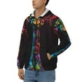 thumbnail image 3 of Kdxio Neon Psychedelic Giraffe Print Men Hoodies Casual Hoodies for Men with Zip Pockets Full Zip Long Sleeve Sweatshirt Sports Hooded Jacket-Small, 3 of 5