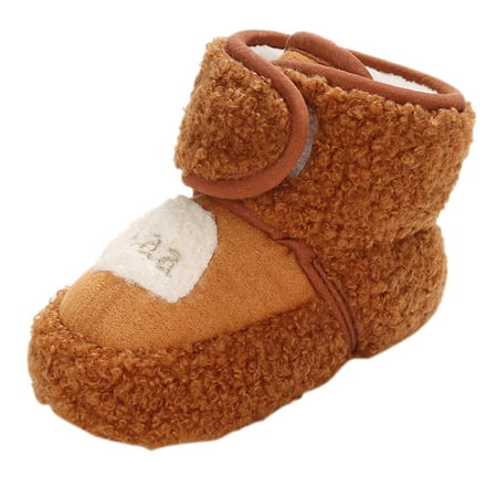 

kpoplk Baby Girls Shoes Warm Shoes Soft Booties Comfortable Boots Toddler Warming Home Shoes Toddler Boots For Boys(B)