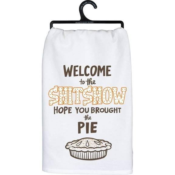 Primitives by Kathy 113507 Kitchen Towel Hope You Brought The Pie, Cotton
