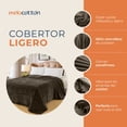 thumbnail image 3 of Cobertor Ligero MELOCOTTON HOGAR Matrimonial Suave chocolate, 3 of 3